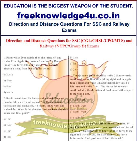 direction-and-distance-questions-education